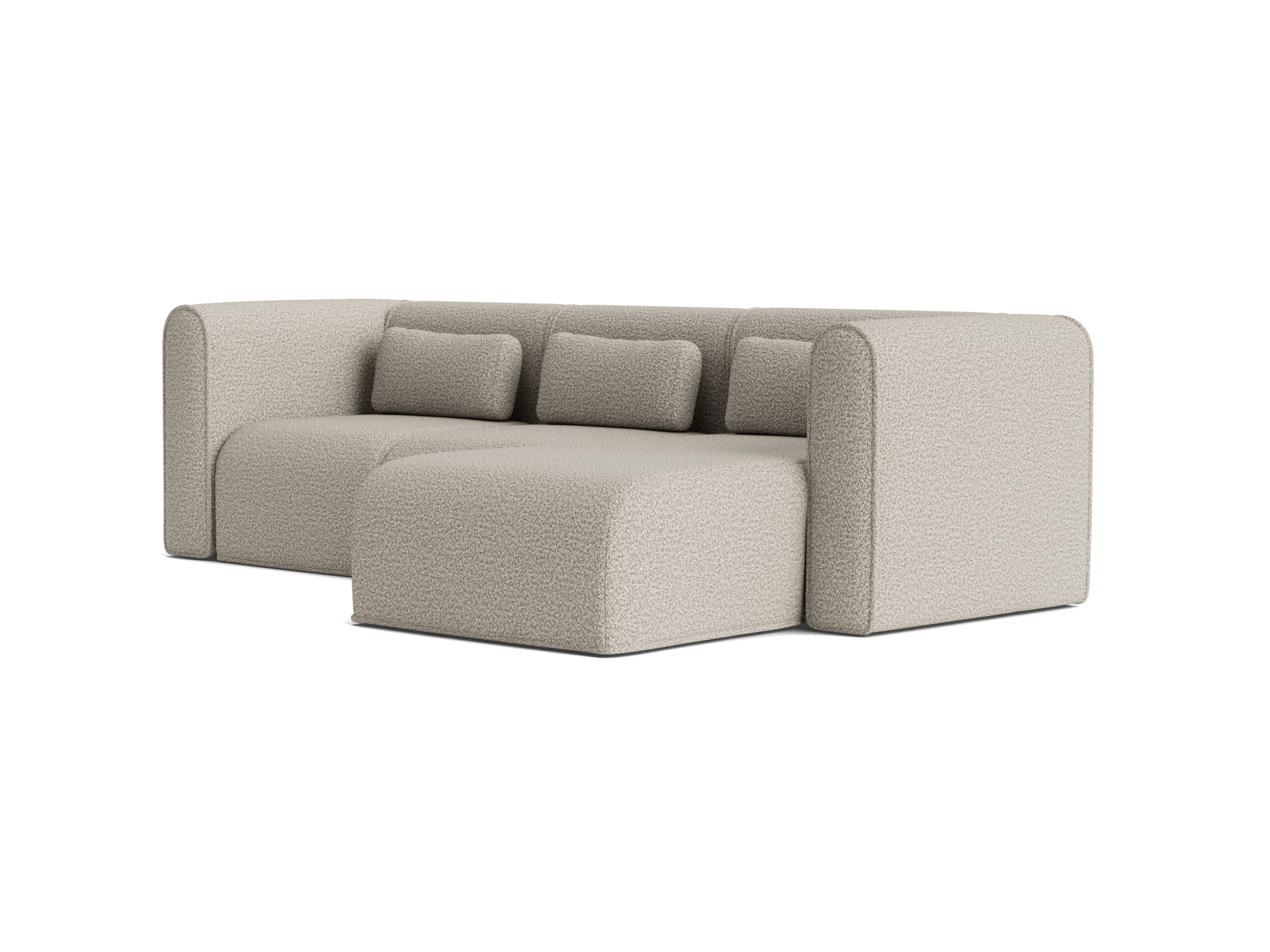 Bangalow Modular Sofa - Chaise / 3.5-Seater / Limestone (Luxe)