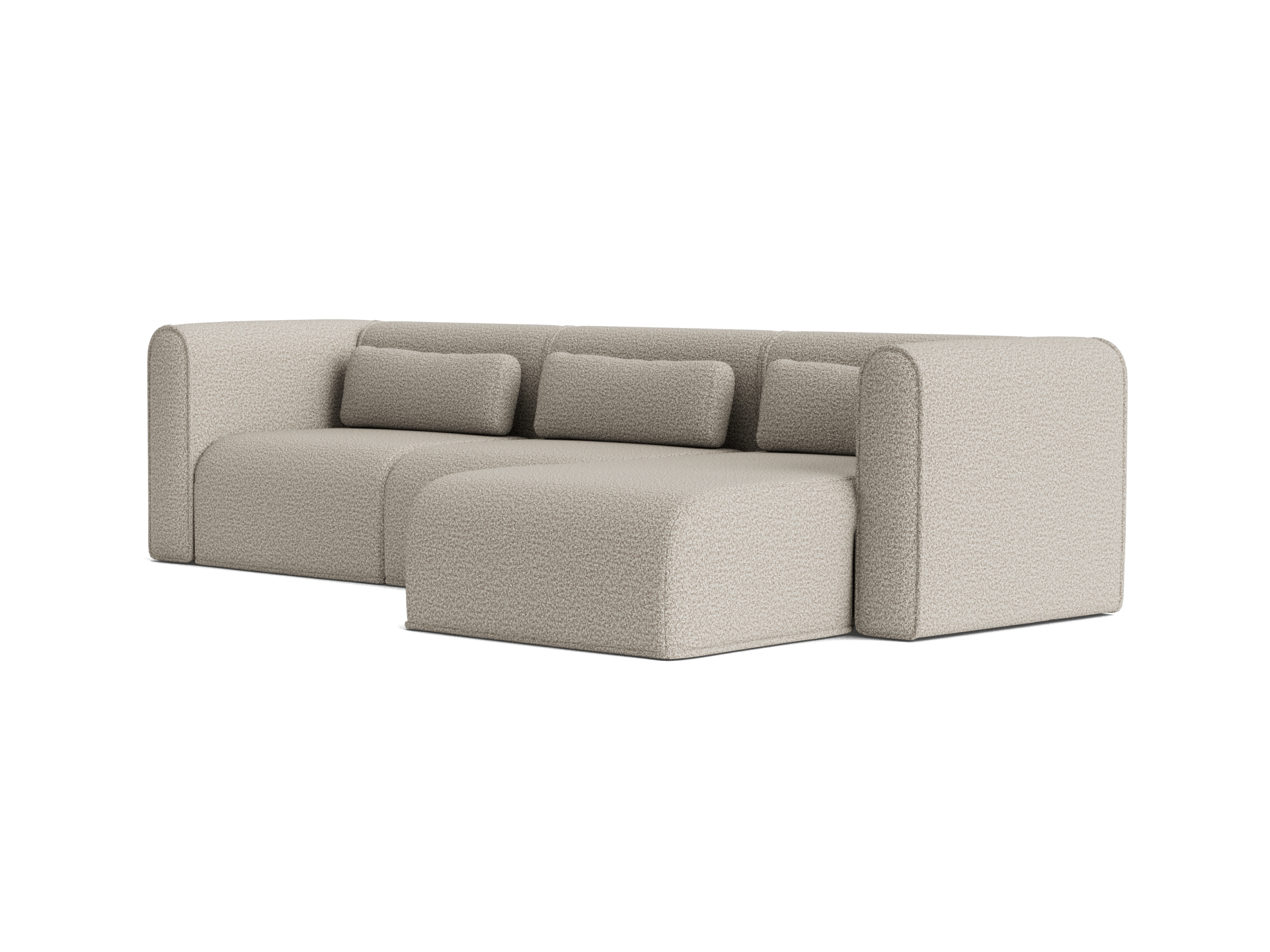 Bangalow Modular Sofa - Chaise / 4.5-Seater / Limestone (Luxe)