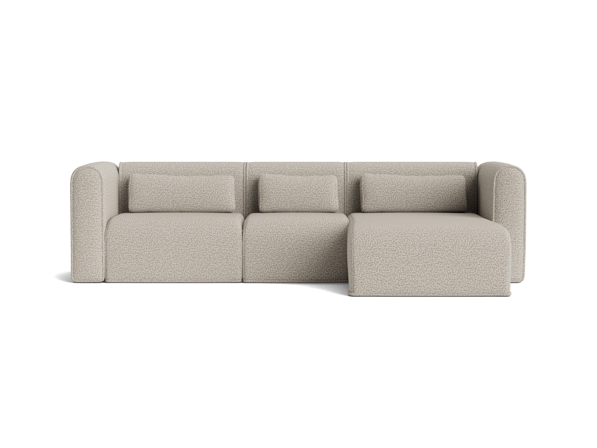 Bangalow Modular Sofa - Chaise / 4-Seater / Limestone (Luxe)