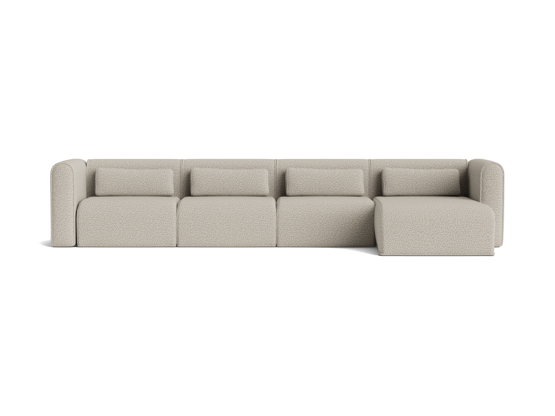 Bangalow Modular Sofa - Chaise / 6-Seater / Limestone (Luxe)