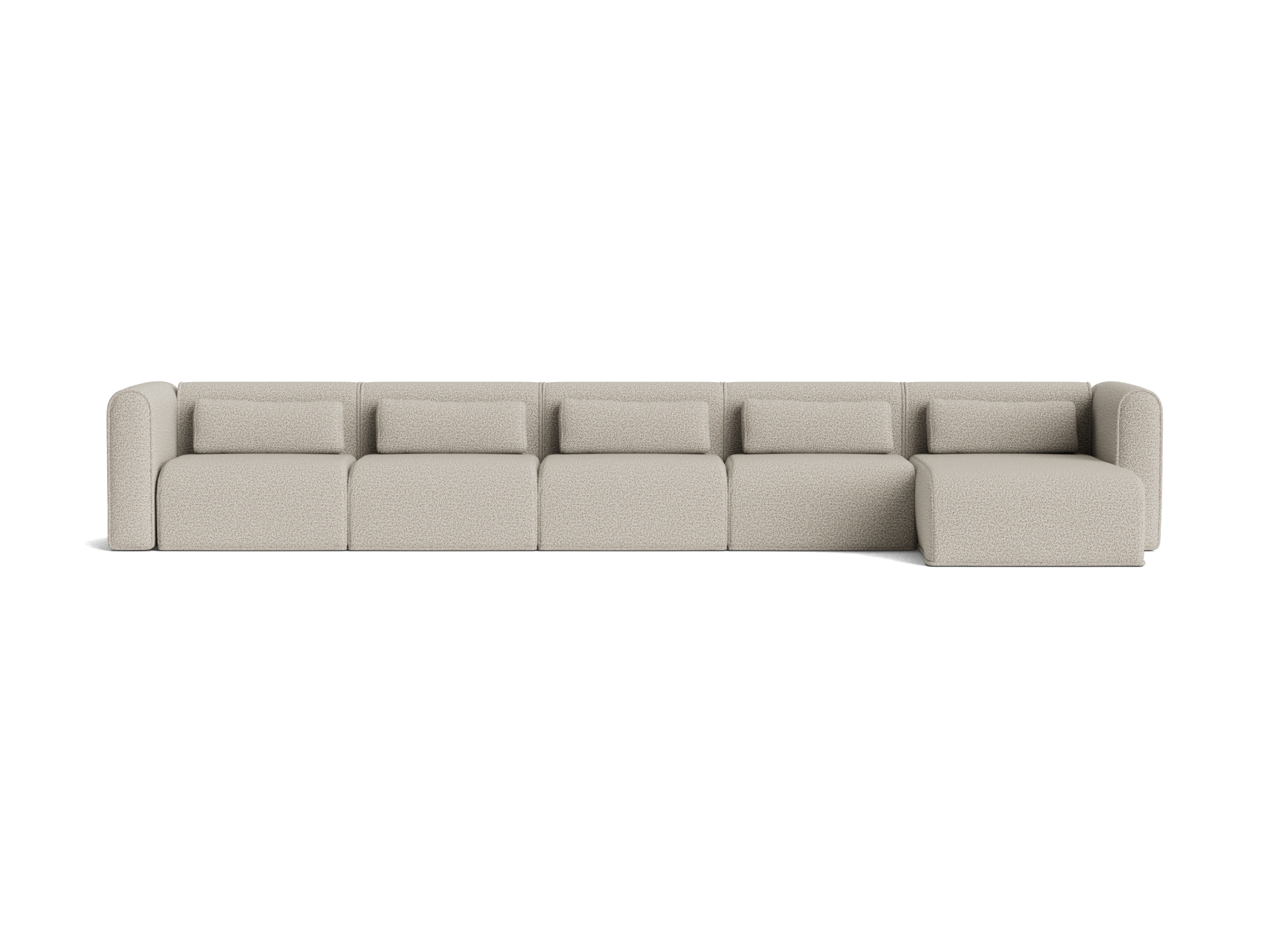 Bangalow Modular Sofa - Chaise / 7-Seater / Limestone (Luxe)