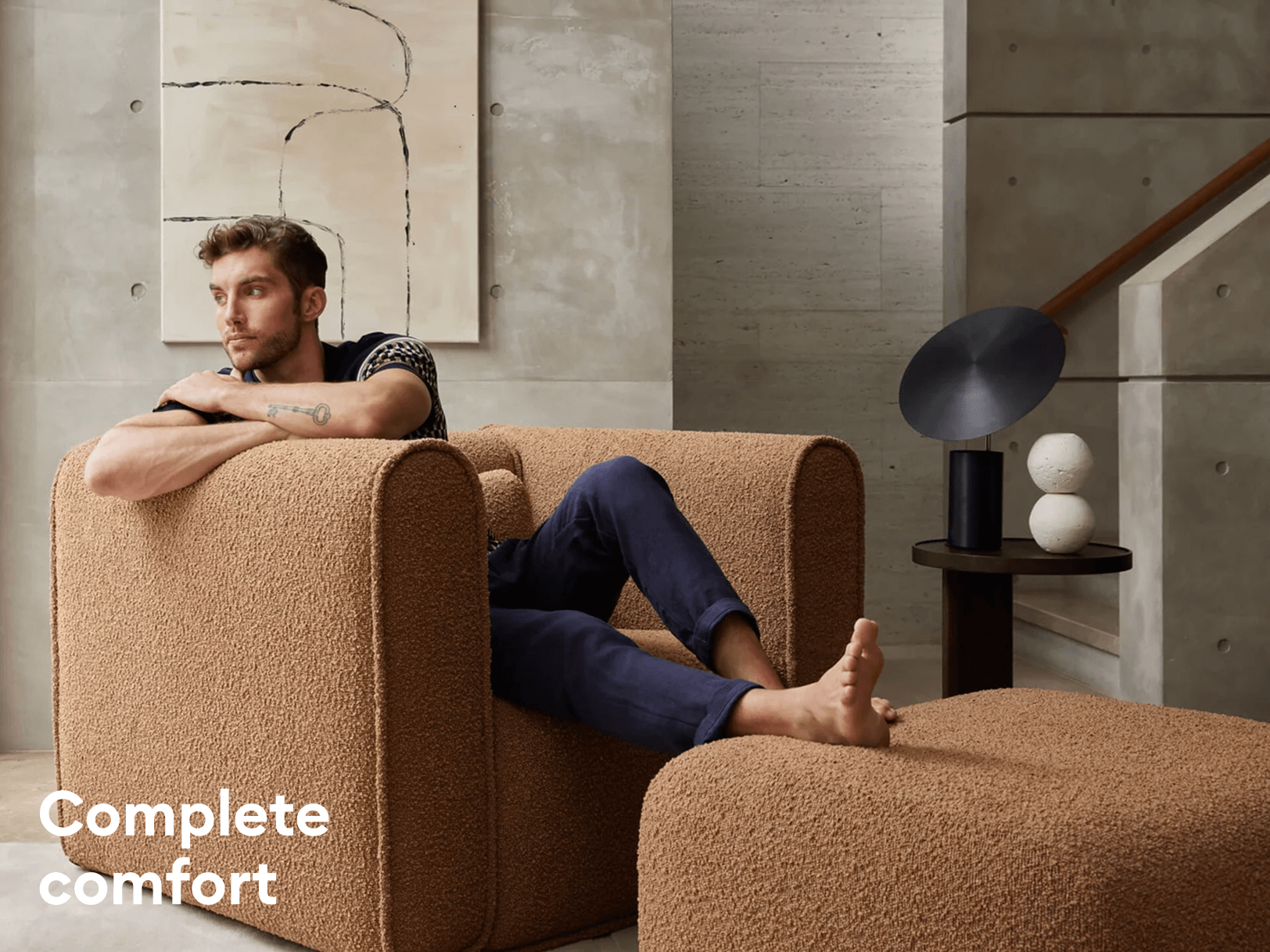 Bangalow Modular Armchair - 1-Seater / Sand Dune (Luxe)