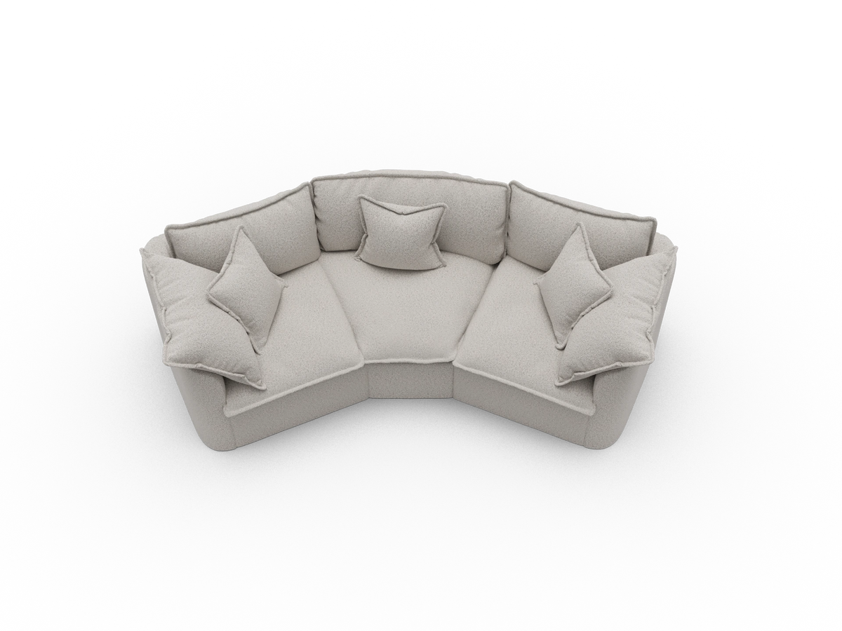 Tamarama Sectional Sofa - Aussie Latte (Luxe) / 3 Sections / Regular