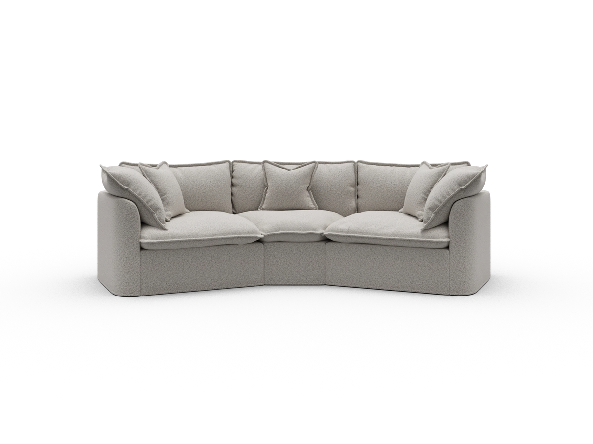 Tamarama Sectional Sofa - Aussie Latte (Luxe) / 3 Sections / Extra Wide