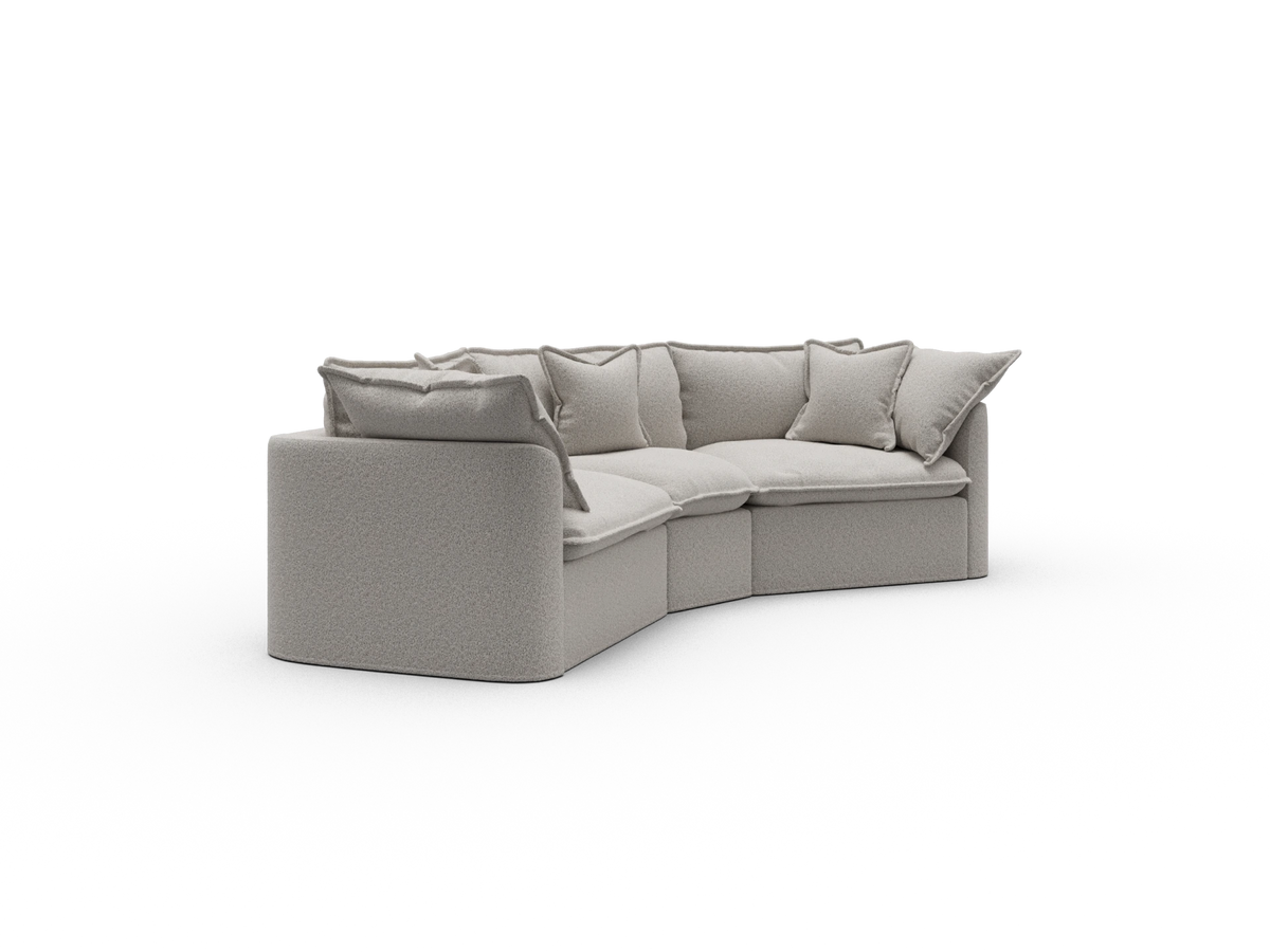 Tamarama Sectional Sofa - Aussie Latte (Luxe) / 3 Sections / Extra Wide