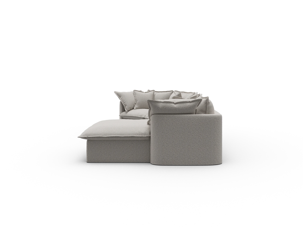 Tamarama Sectional Sofa - Aussie Latte (Luxe) / 4 Sections / Regular