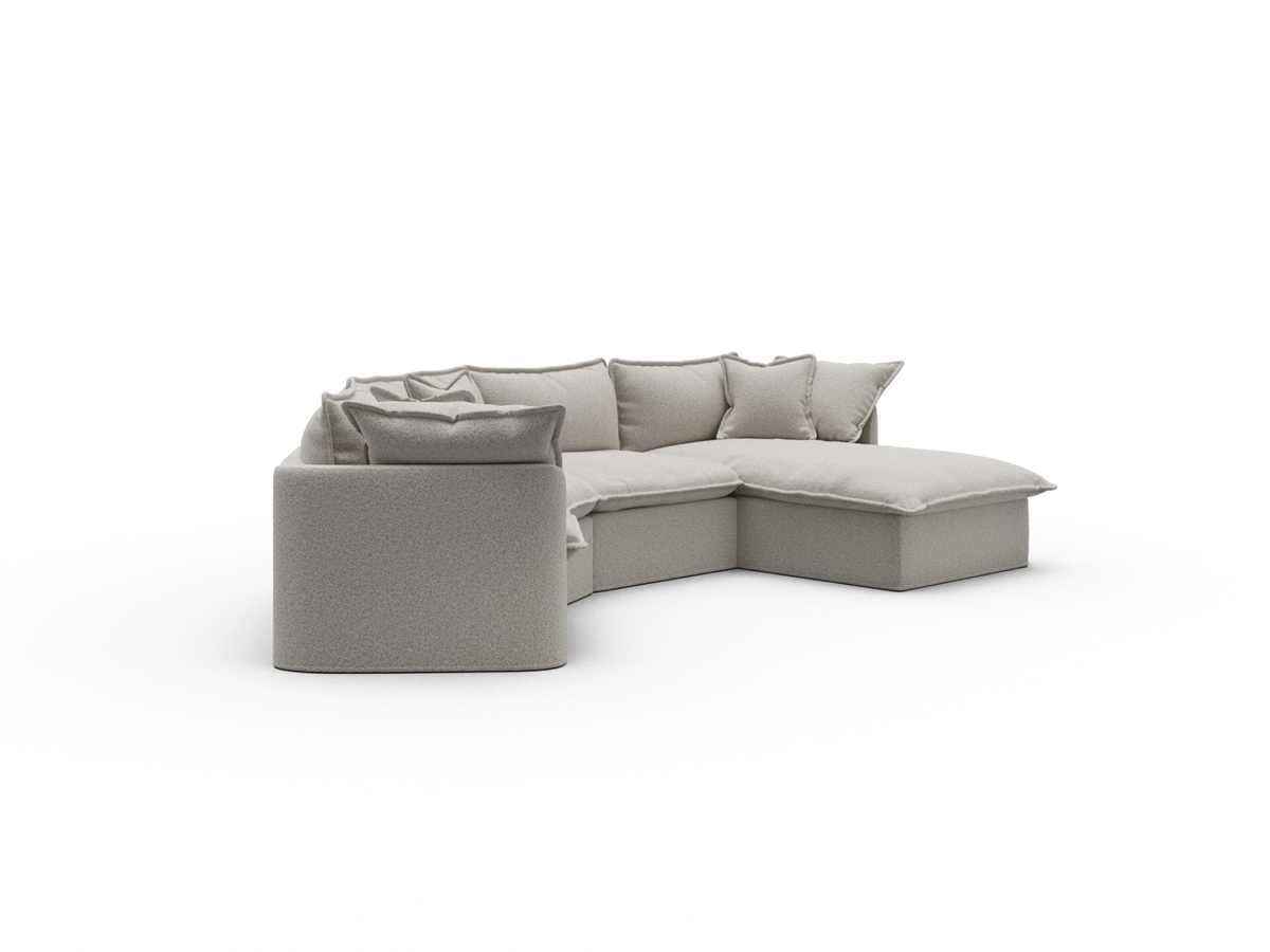Tamarama Sectional Sofa - Aussie Latte (Luxe) / 4 Sections / Extra Wide