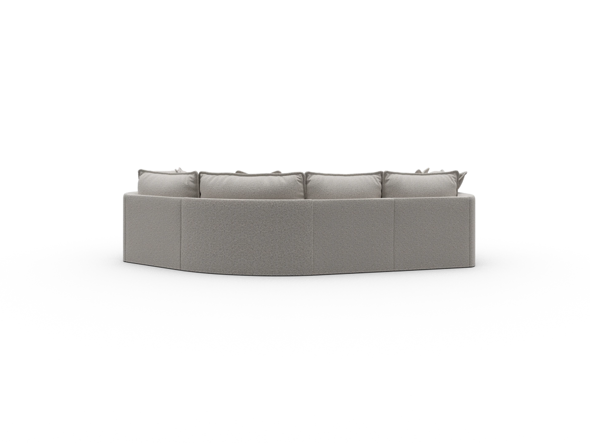 Tamarama Sectional Sofa - Aussie Latte (Luxe) / 4 Sections / Regular