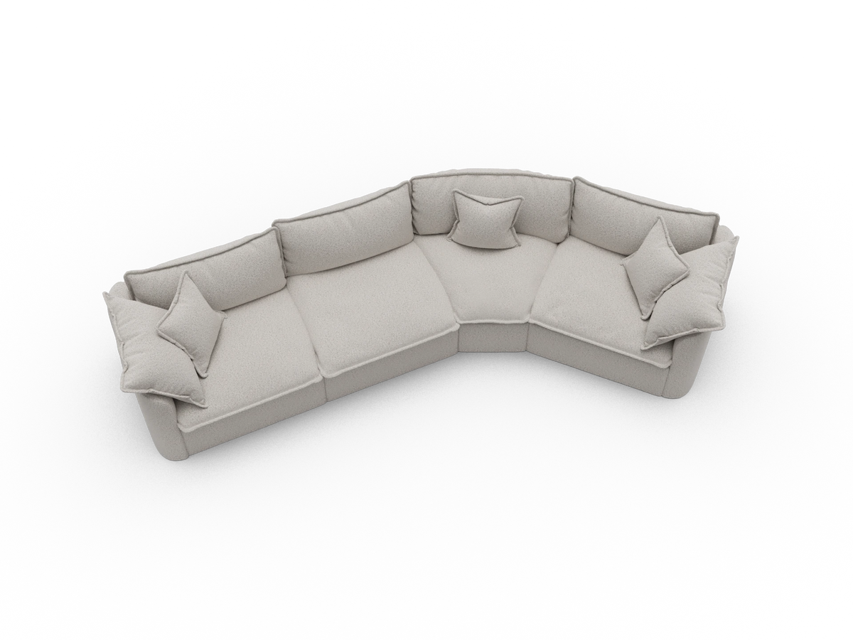 Tamarama Sectional Sofa - Aussie Latte (Luxe) / 4 Sections / Extra Wide