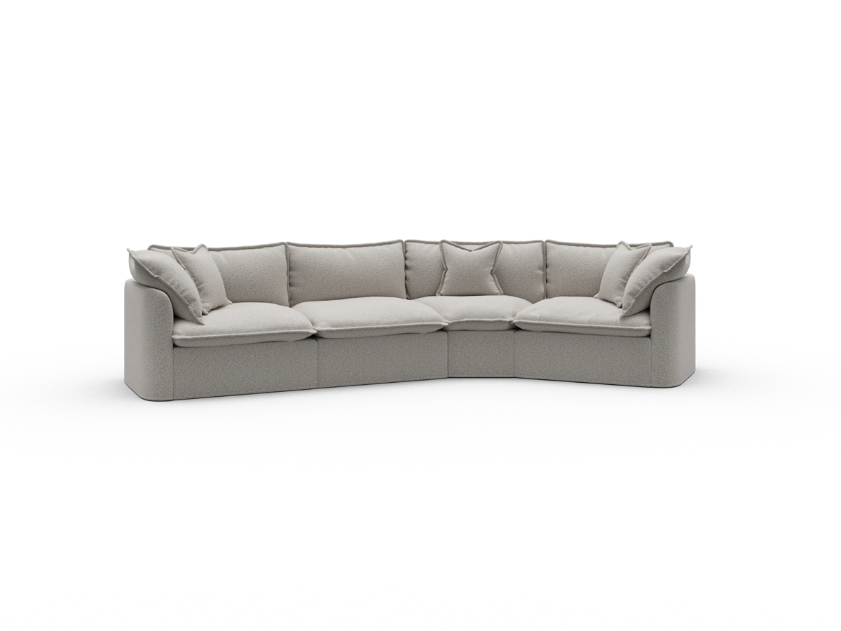 Tamarama Sectional Sofa - Aussie Latte (Luxe) / 4 Sections / Extra Wide