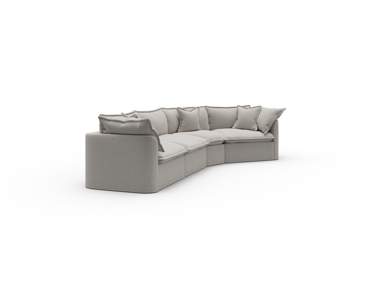 Tamarama Sectional Sofa - Aussie Latte (Luxe) / 4 Sections / Extra Wide