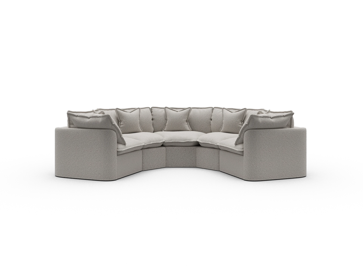 Tamarama Sectional Sofa - Aussie Latte (Luxe) / 5 Sections / Regular