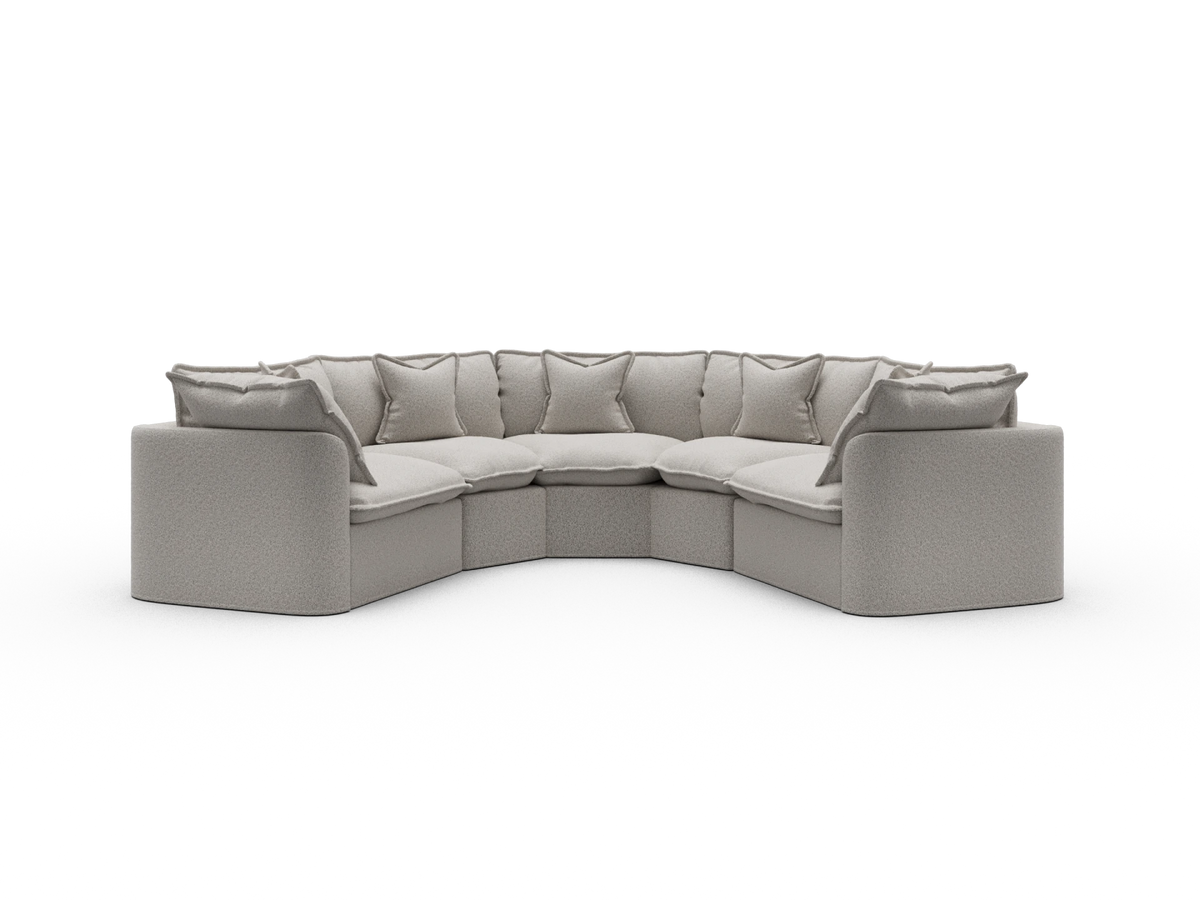 Tamarama Sectional Sofa - Aussie Latte (Luxe) / 5 Sections / Extra Wide