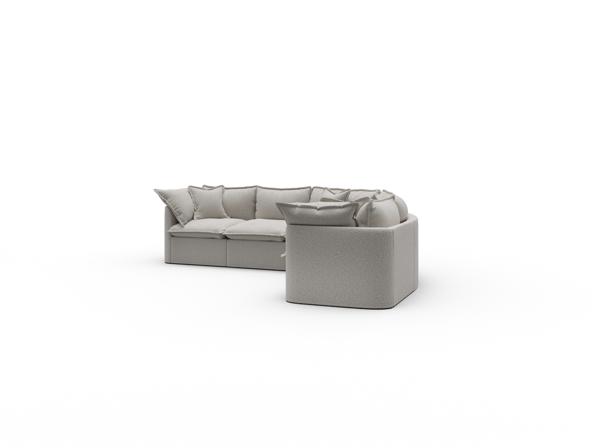 Tamarama Sectional Sofa - Aussie Latte (Luxe) / 5 Sections / Regular
