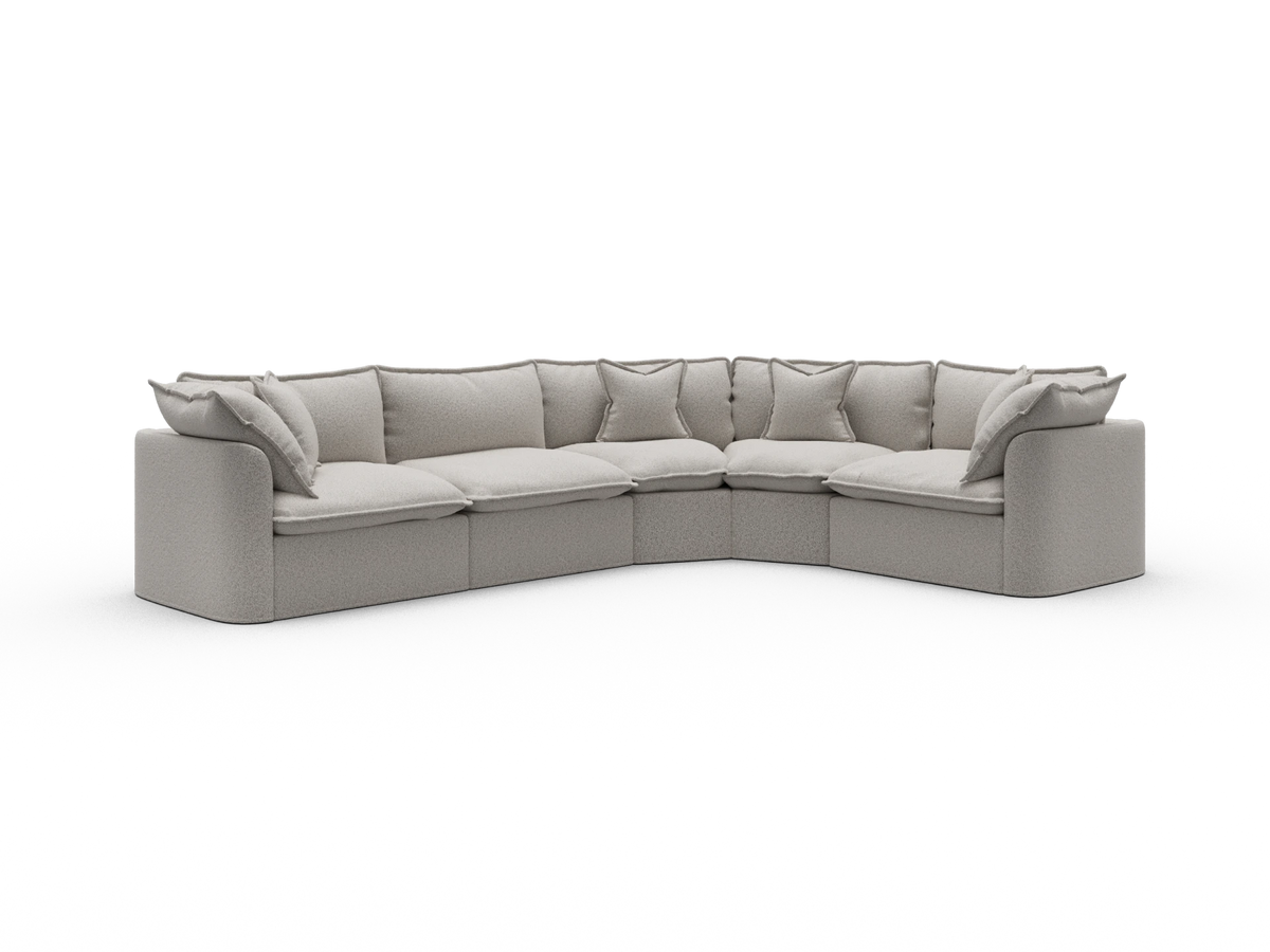 Tamarama Sectional Sofa - Aussie Latte (Luxe) / 5 Sections / Extra Wide