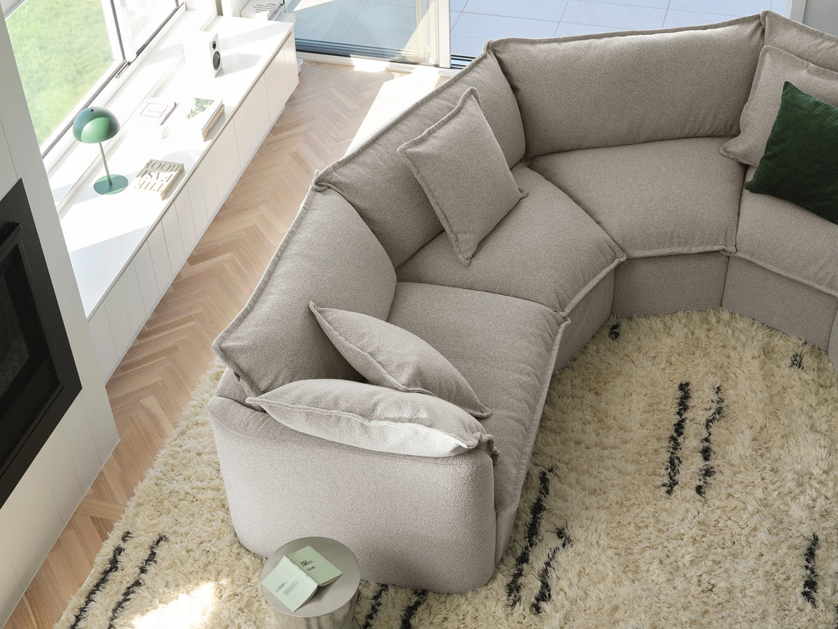 Tamarama Sectional Sofa - Aussie Latte (Luxe) / 6 Sections / Regular