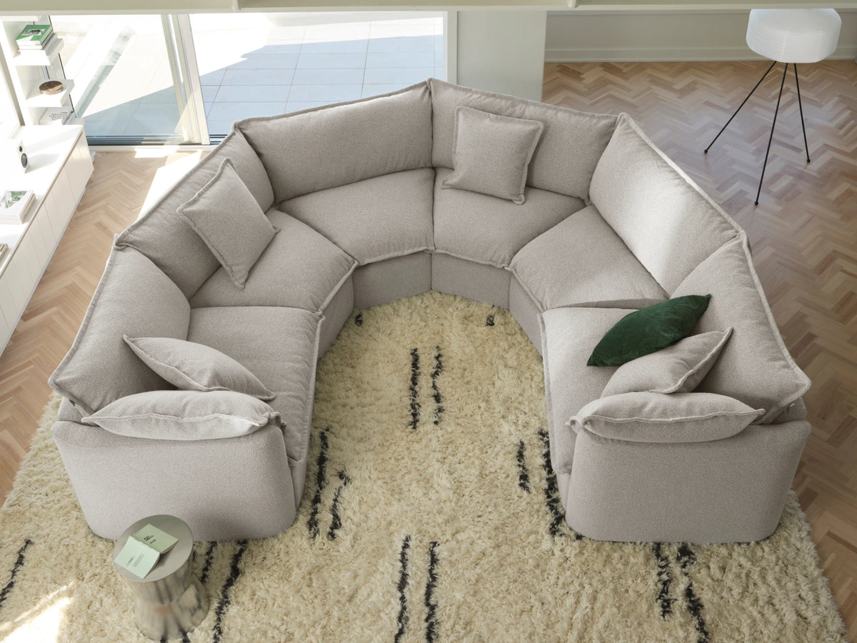 Tamarama Sectional Sofa - Aussie Latte (Luxe) / 6 Sections / Extra Wide