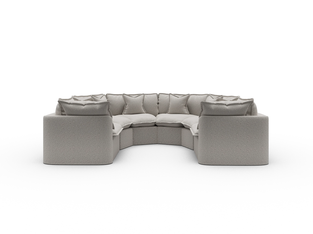Tamarama Sectional Sofa - Aussie Latte (Luxe) / 6 Sections / Extra Wide