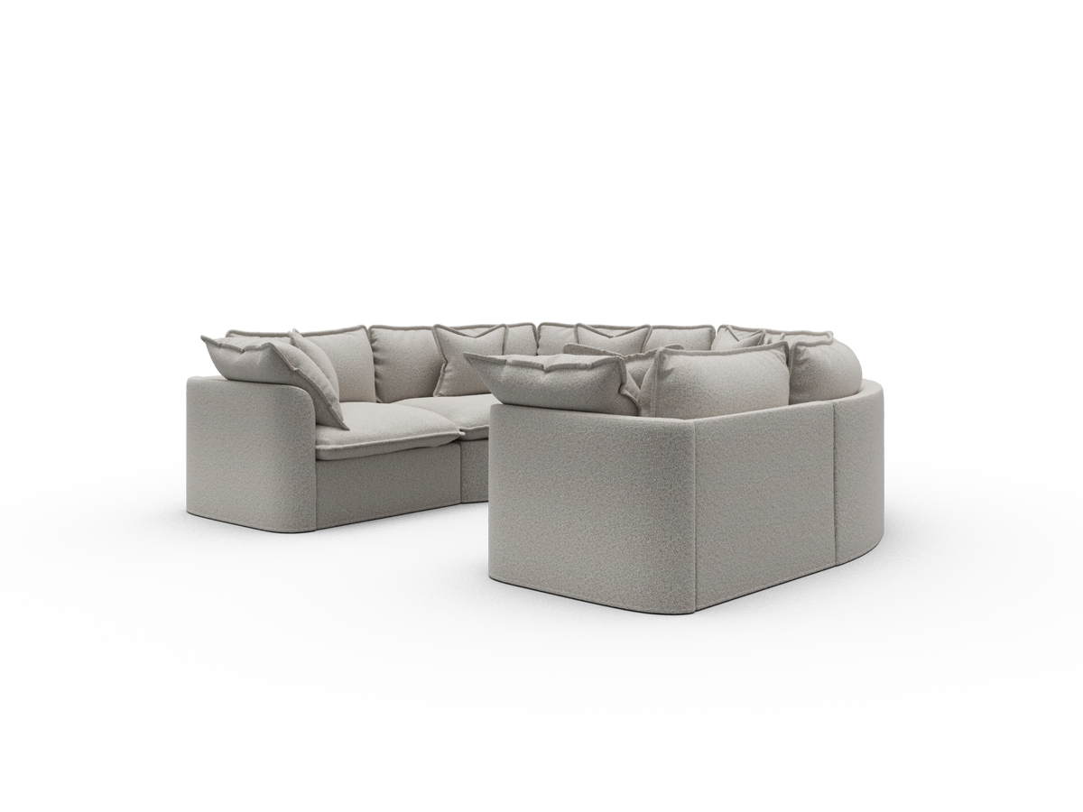 Tamarama Sectional Sofa - Aussie Latte (Luxe) / 6 Sections / Extra Wide