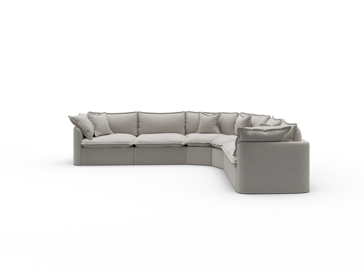 Tamarama Sectional Sofa - Aussie Latte (Luxe) / 6 Sections / Extra Wide
