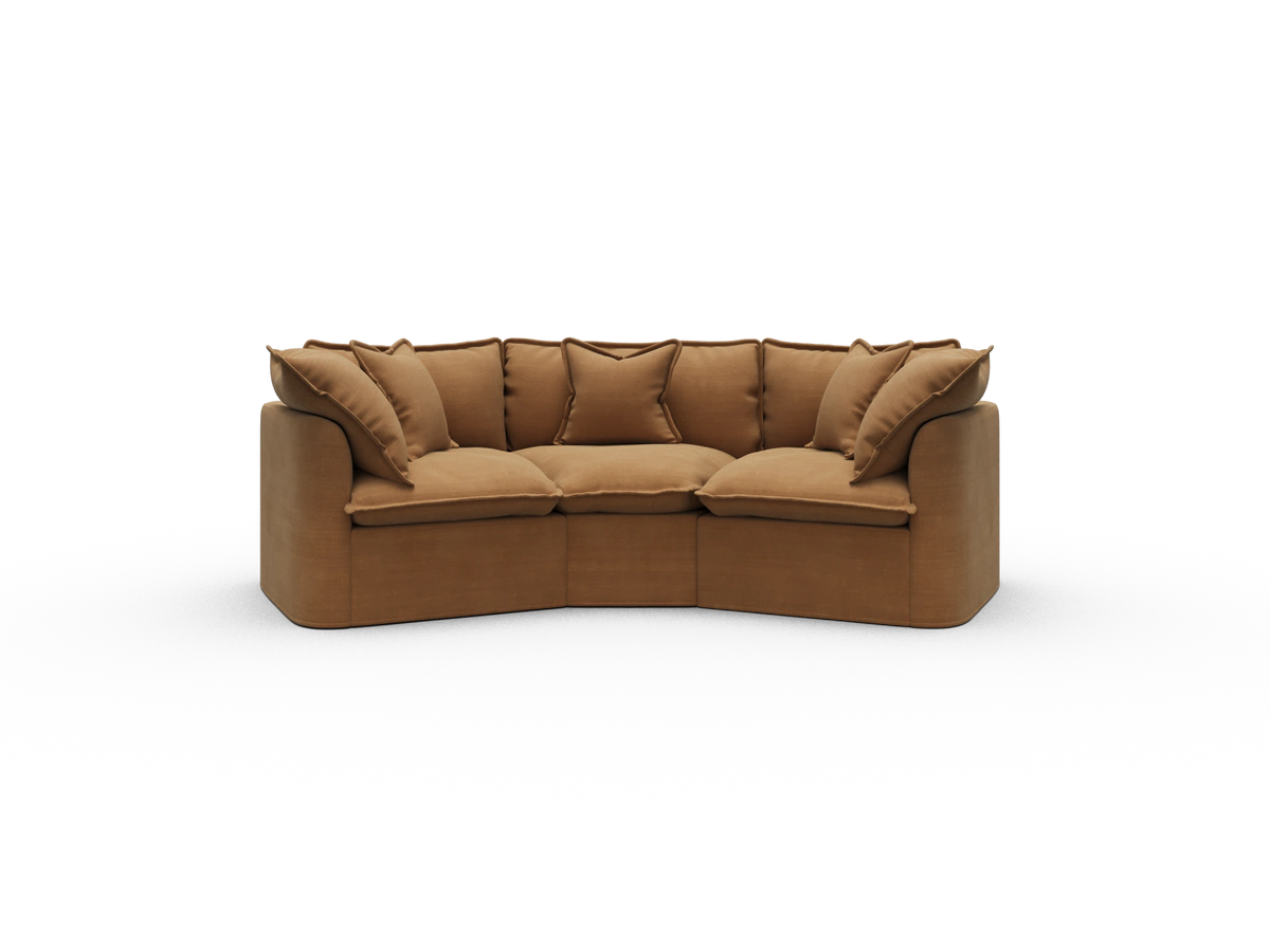 Tamarama Sectional Sofa - Bronzed Aussie / 3 Sections / Regular