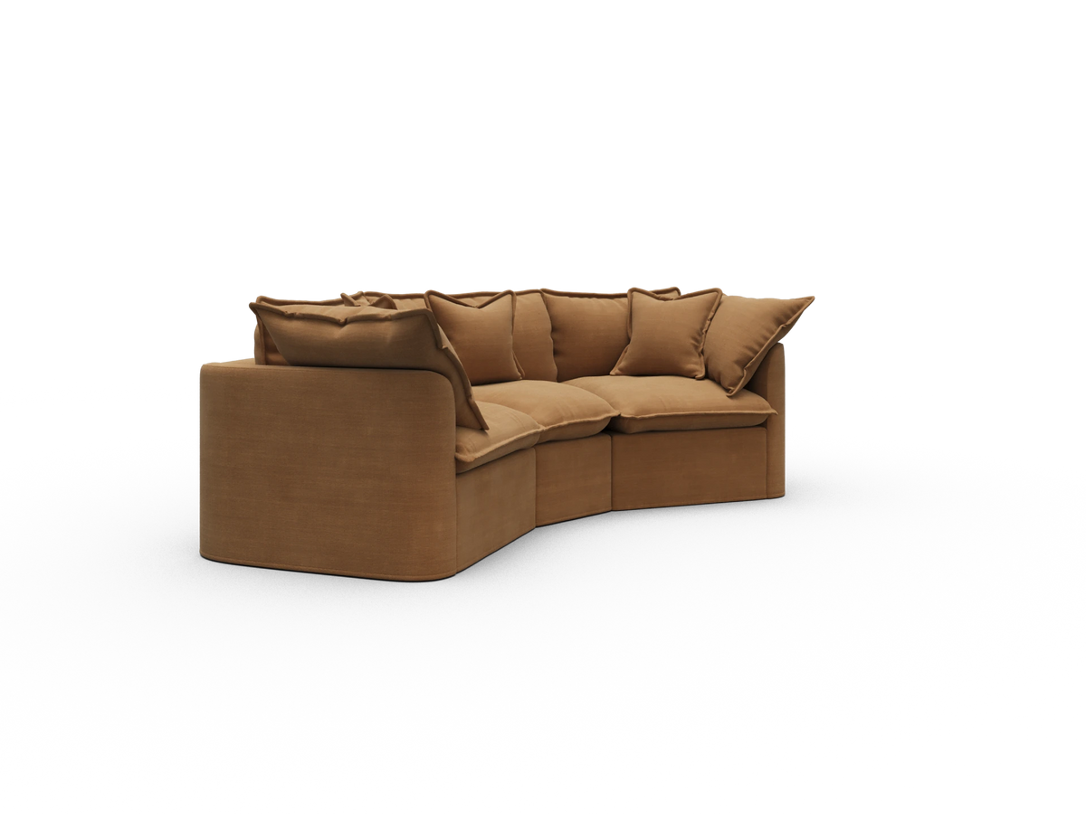 Tamarama Sectional Sofa - Bronzed Aussie / 3 Sections / Regular