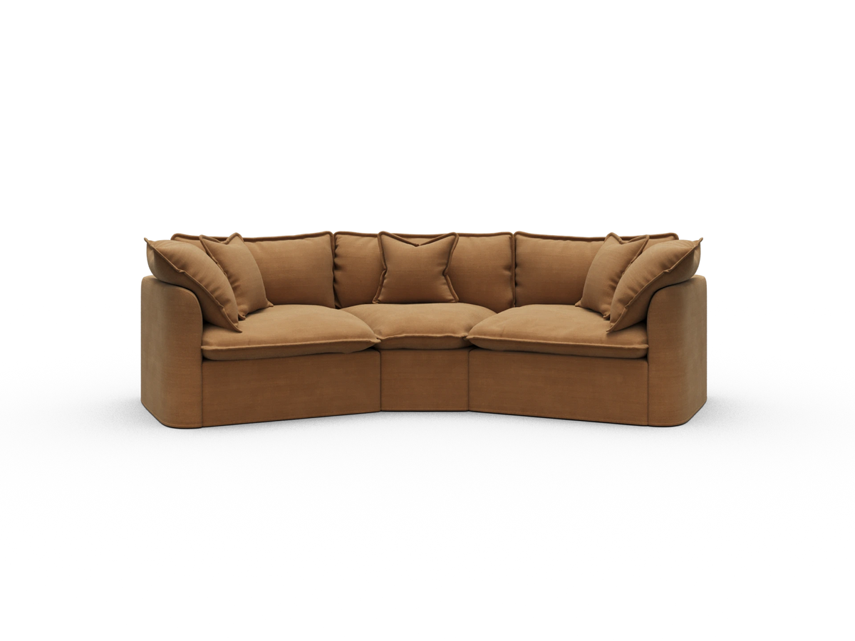 Tamarama Sectional Sofa - Bronzed Aussie / 3 Sections / Extra Wide