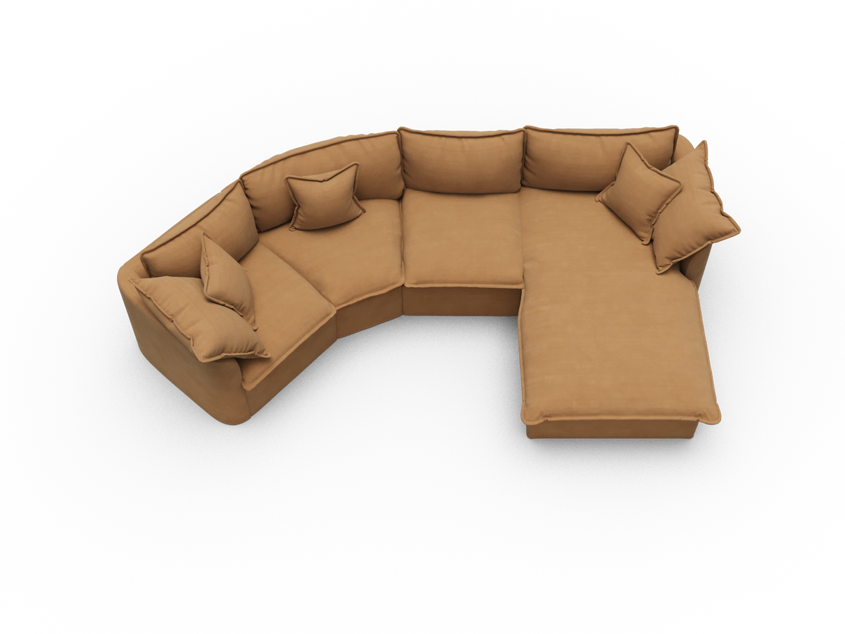 Tamarama Sectional Sofa - Bronzed Aussie / 4 Sections / Regular