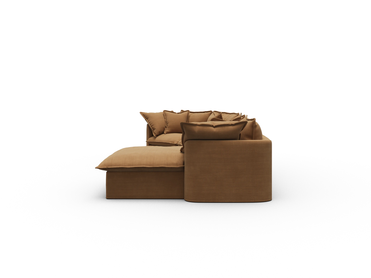 Tamarama Sectional Sofa - Bronzed Aussie / 4 Sections / Regular