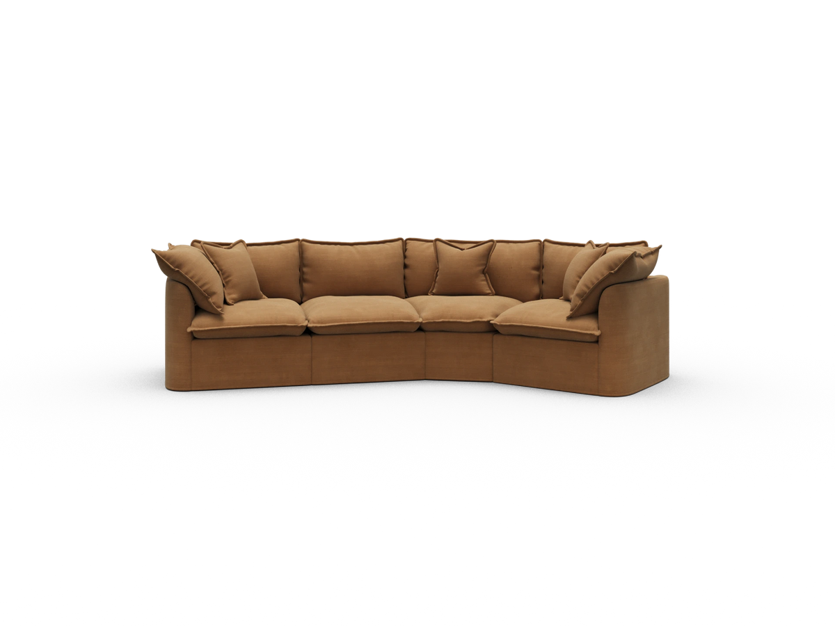 Tamarama Sectional Sofa - Bronzed Aussie / 4 Sections / Regular