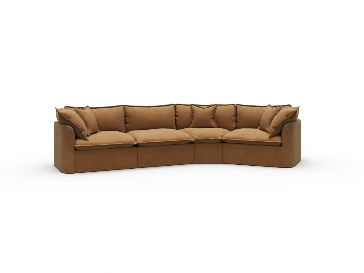 Tamarama Sectional Sofa - Bronzed Aussie / 4 Sections / Extra Wide