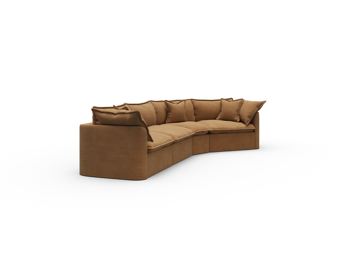 Tamarama Sectional Sofa - Bronzed Aussie / 4 Sections / Extra Wide