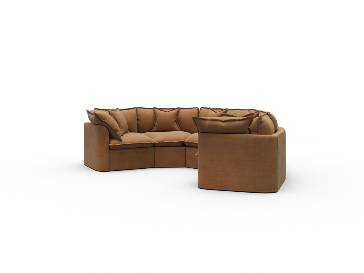 Tamarama Sectional Sofa - Bronzed Aussie / 5 Sections / Regular