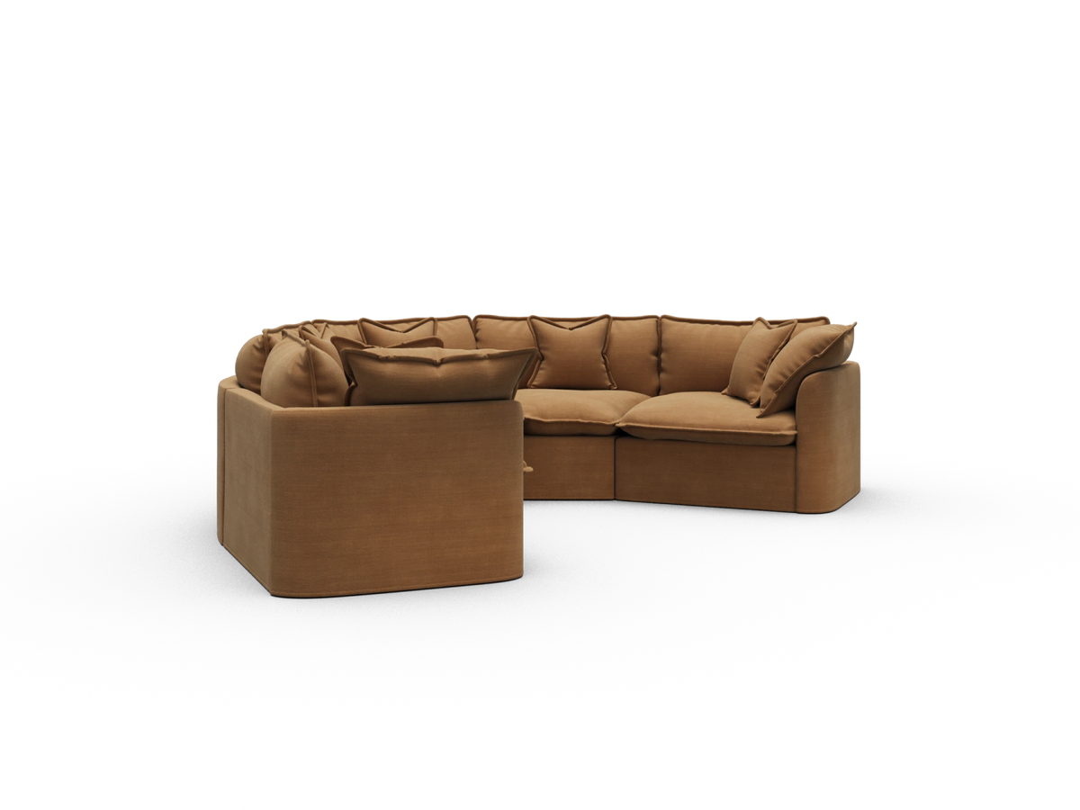 Tamarama Sectional Sofa - Bronzed Aussie / 5 Sections / Extra Wide