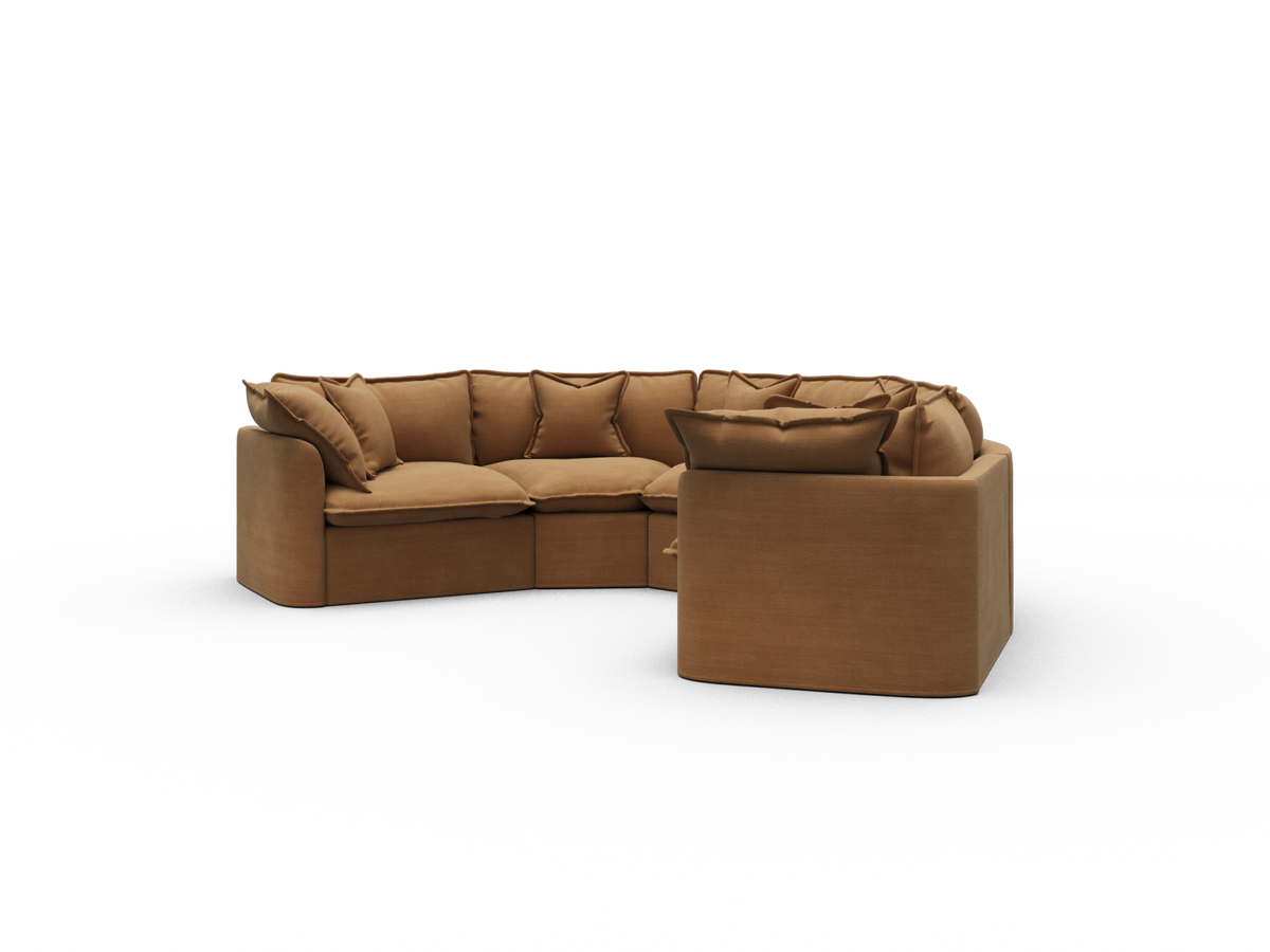 Tamarama Sectional Sofa - Bronzed Aussie / 5 Sections / Extra Wide