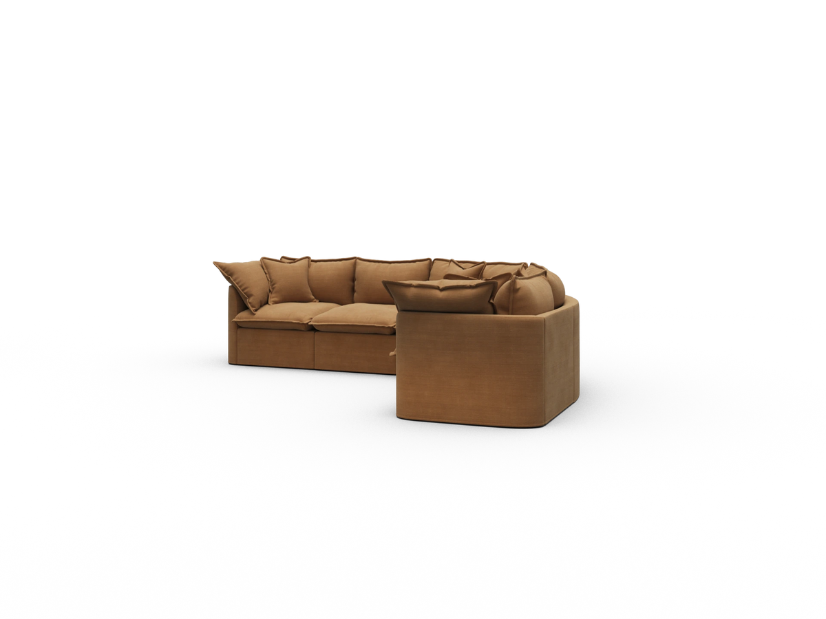 Tamarama Sectional Sofa - Bronzed Aussie / 5 Sections / Regular