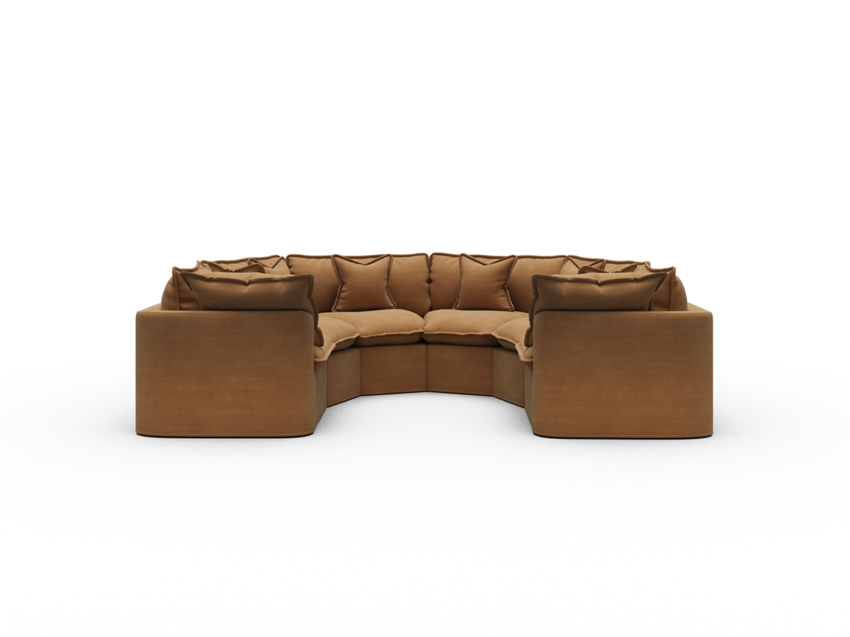 Tamarama Sectional Sofa - Bronzed Aussie / 6 Sections / Regular