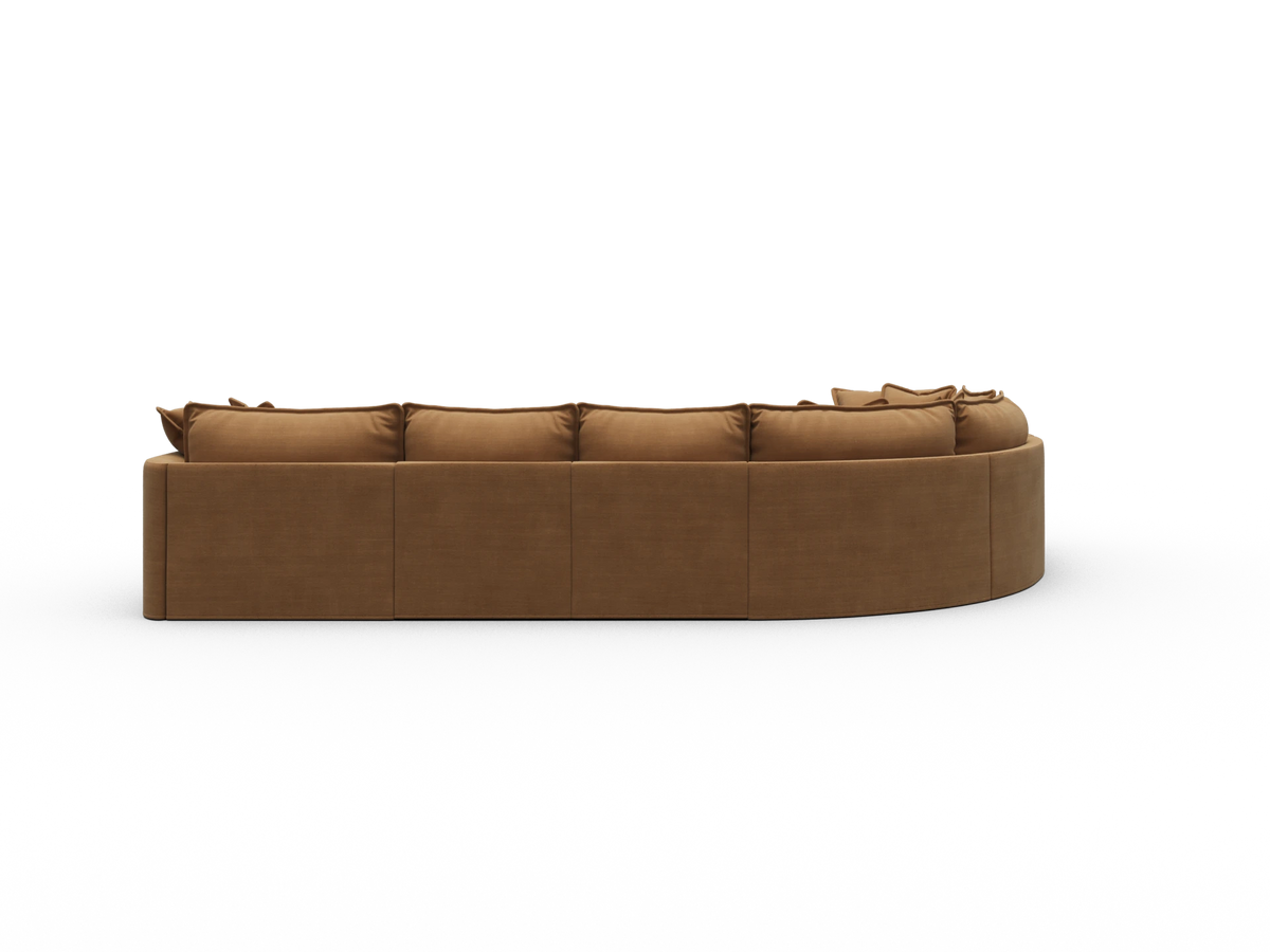 Tamarama Sectional Sofa - Bronzed Aussie / 6 Sections with Chaise / Regular