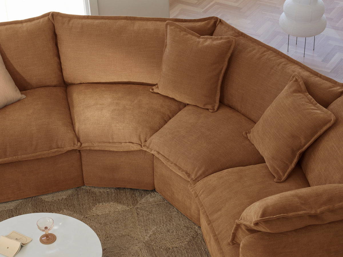 Tamarama Sectional Sofa - Bronzed Aussie / 6 Sections / Extra Wide