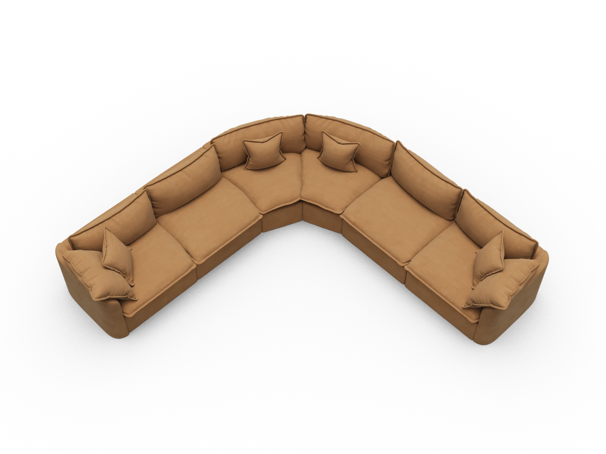 Tamarama Sectional Sofa - Bronzed Aussie / 6 Sections / Extra Wide