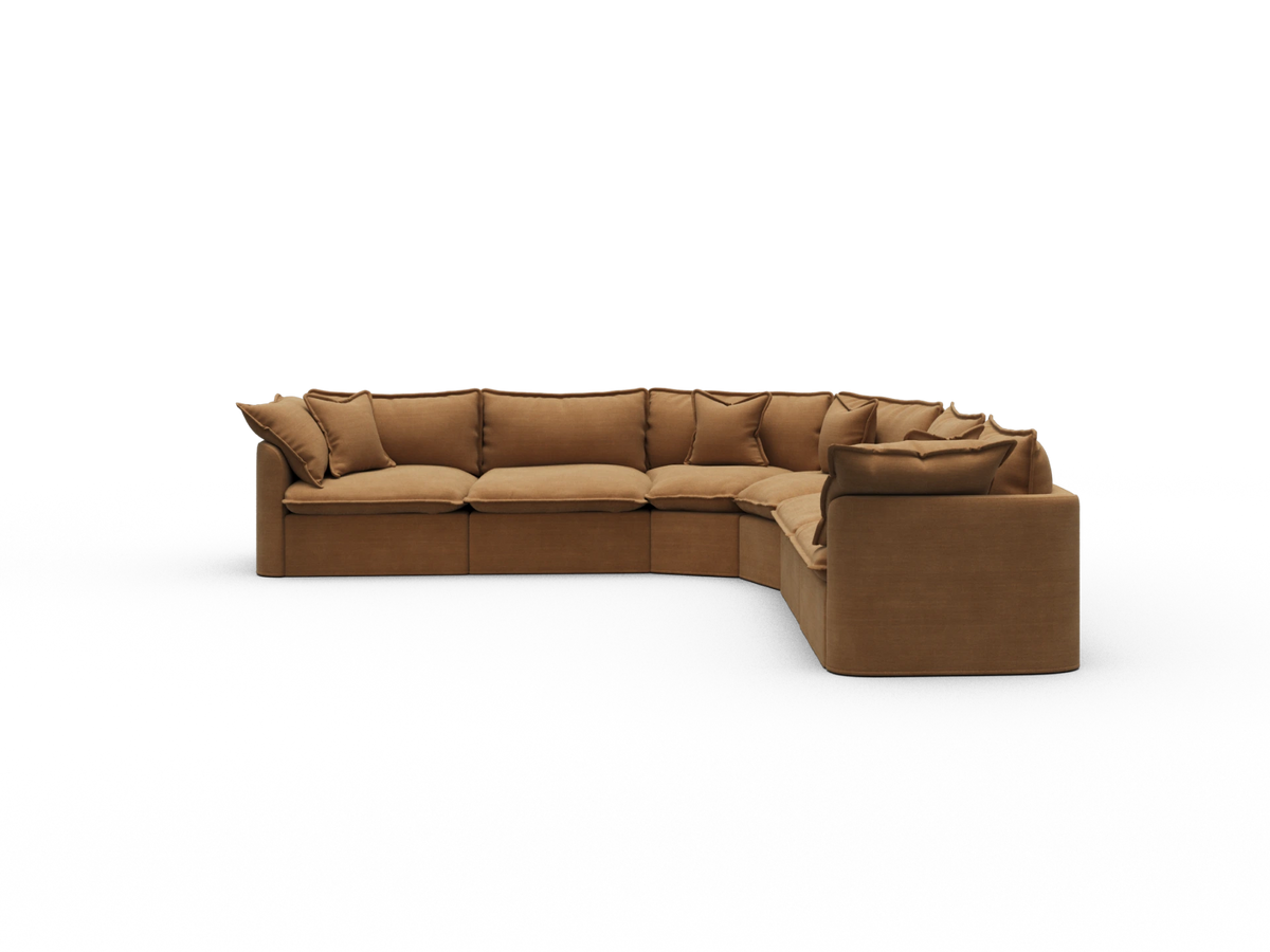 Tamarama Sectional Sofa - Bronzed Aussie / 6 Sections / Extra Wide