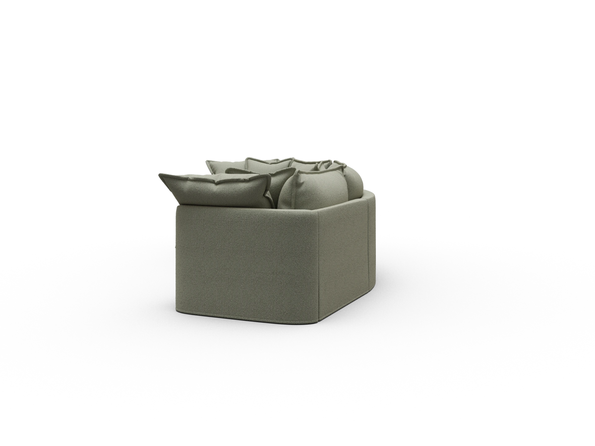 Tamarama Sectional Sofa - Frosty Grass (Luxe) / 3 Sections / Extra Wide