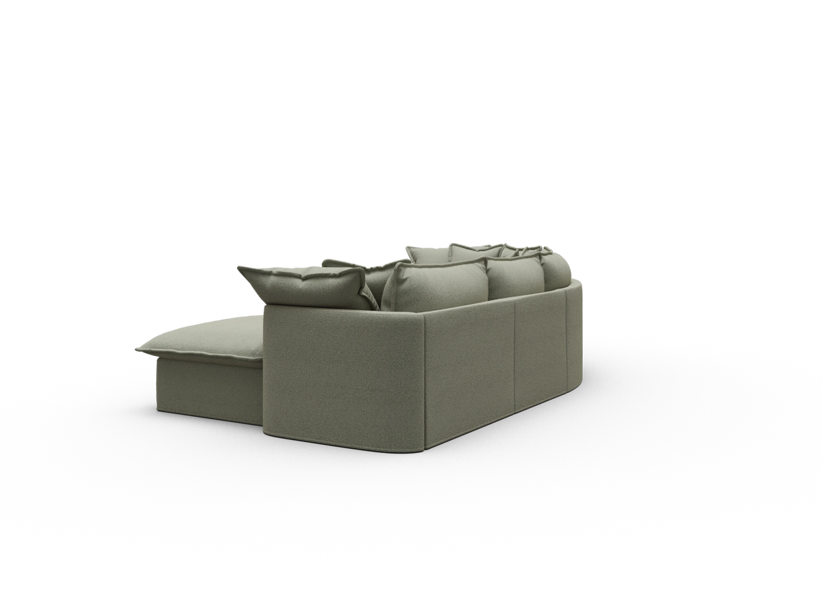 Tamarama Sectional Sofa - Frosty Grass (Luxe) / 4 Sections / Regular