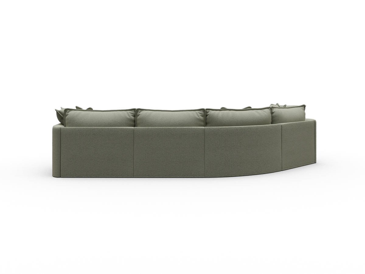 Tamarama Sectional Sofa - Frosty Grass (Luxe) / 4 Sections / Extra Wide