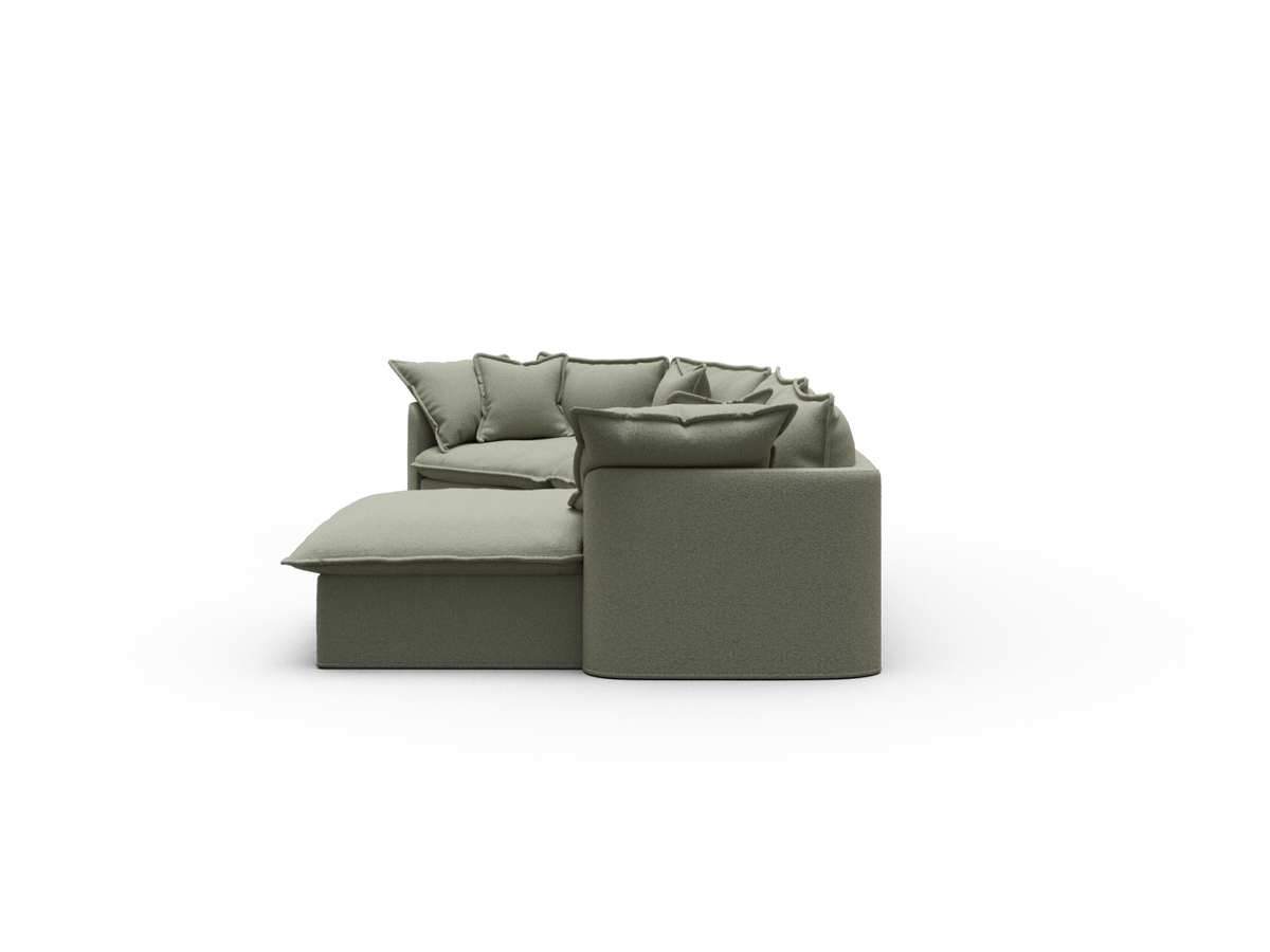 Tamarama Sectional Sofa - Frosty Grass (Luxe) / 4 Sections / Extra Wide