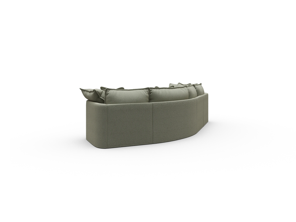 Tamarama Sectional Sofa - Frosty Grass (Luxe) / 4 Sections / Regular
