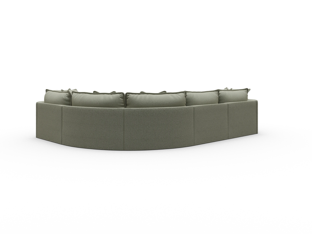 Tamarama Sectional Sofa - Frosty Grass (Luxe) / 5 Sections / Extra Wide