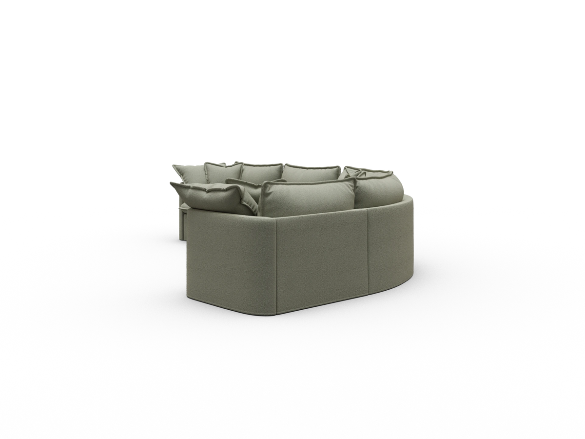 Tamarama Sectional Sofa - Frosty Grass (Luxe) / 5 Sections / Extra Wide