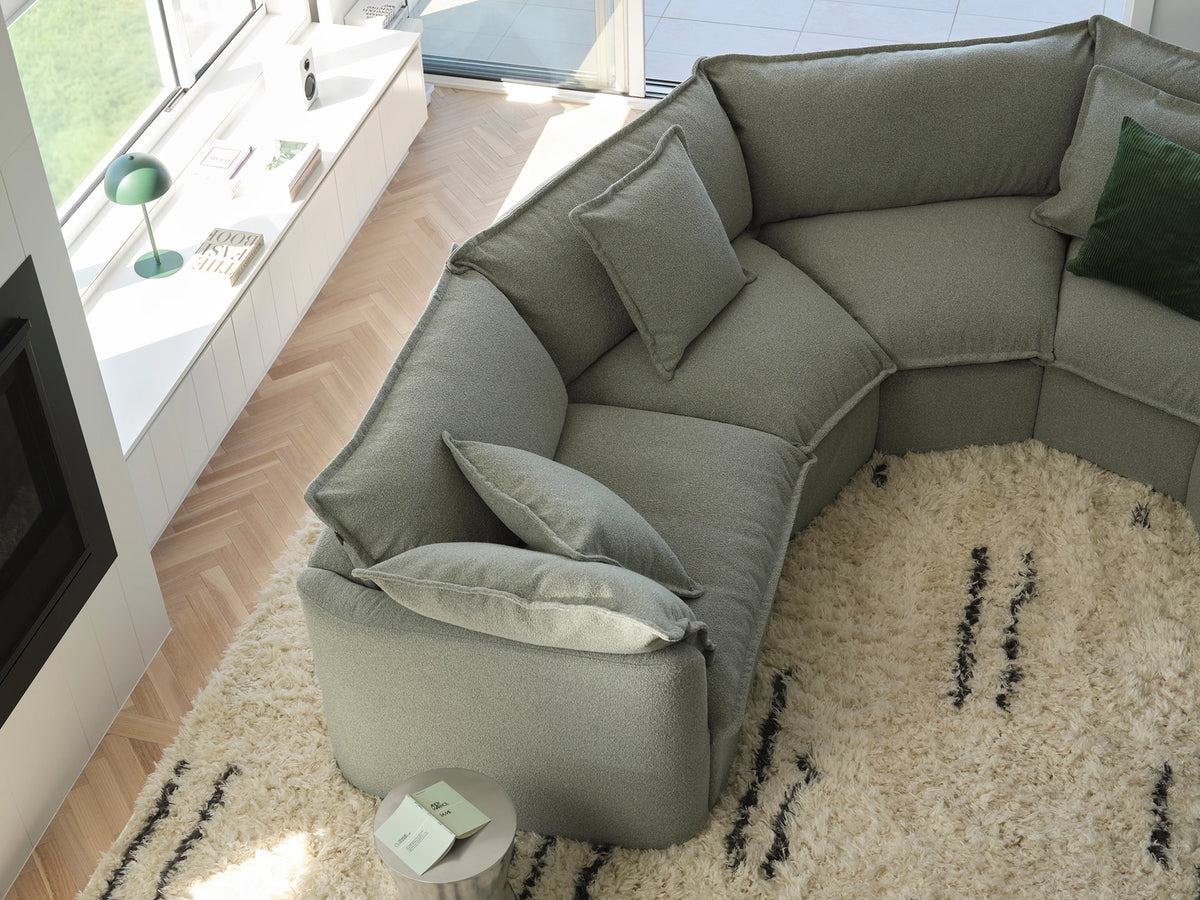 Tamarama Sectional Sofa - Frosty Grass (Luxe) / 6 Sections / Extra Wide