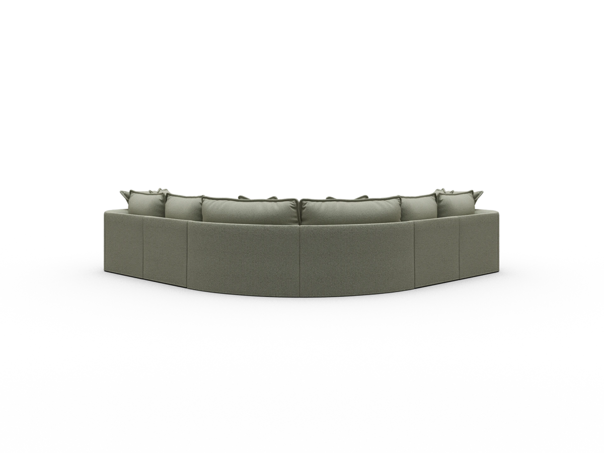 Tamarama Sectional Sofa - Frosty Grass (Luxe) / 6 Sections / Regular